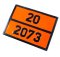 Табличка небезпечний вантаж «20-2073» (Рідкий аміак)