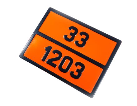 Табличка небезпечний вантаж «33-1203» (Бензин)