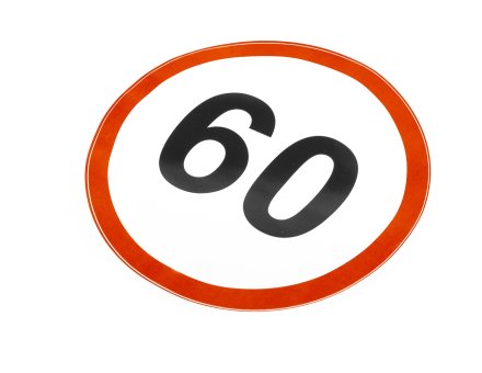 Наліпка обмеження швидкості 60