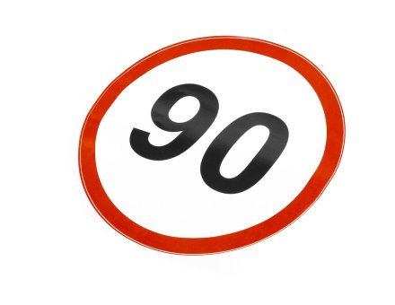 Наліпка обмеження швидкості 90