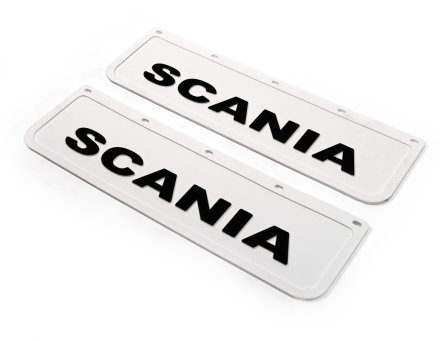 Бризковики Scania білі 60*18