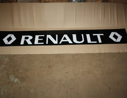 Бризковик RENAULT (білий напис) 35*240