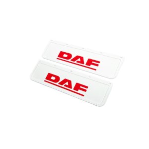 Бризковики передні Daf рельєфний надпис білі 65*22 10047