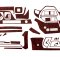Накладки на панель Mercedes Actros MP5 (2020-...) (Meric, 32 деталей) 94000057