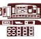 Накладки на панель Mercedes Actros MP1 2000-2003 (Meric, 44 деталей) 94000052