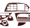Накладки на панель Mercedes Tourismo 2007-2017 (Meric, 40 деталей) 94000037