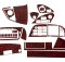 Накладки на панель Mercedes Tourismo full set 2007-2017 (Meric, 47 деталей) 94000039