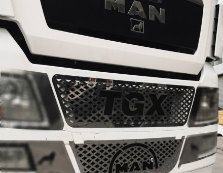 Накладки на передню решітку Man Tgx E5 (нержавіюча сталь)