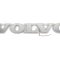 Надпис на решітку Volvo нержавійка з оранжевою підсвіткою (89см.*13,5см.)
