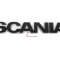 Надпис на решітку Scania чорний з оранжевою підсвіткою (82см.*14см.)