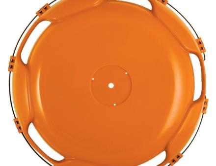 Ковпак пластиковий на колесо R22.5 (оранжевий) передній, діаметр 595 мм
