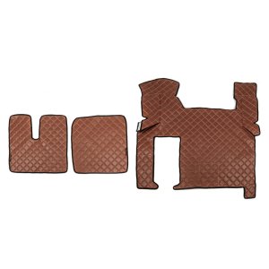 Килимки в салон Man TGX екошкіра коричневі (автомат)