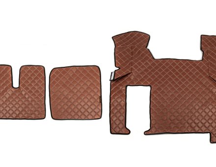 Килимки в салон Man TGX екошкіра коричневі (автомат)