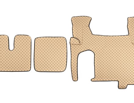 Килимки в салон Man Tgx XXL екошкіра бежеві з чорною прошивкою (автомат)