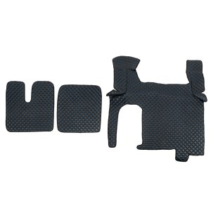 Килимки в салон Man Tgx XXL екошкіра чорні з синьою прошивкою (автомат)