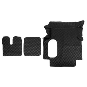 Килимки в салон Man Tga екошкіра чорні з чорною прошивкою (автомат)