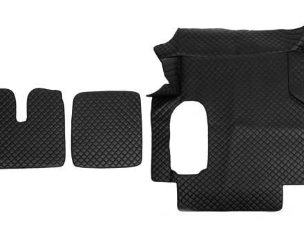 Килимки в салон Man Tga екошкіра чорні з чорною прошивкою (автомат)
