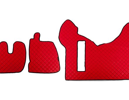 Килимки в салон Renault Premium екошкіра червоні (автомат)