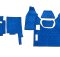 Килимки в салон Daf XF 95 сині (2005-2013) текстильні (механіка)
