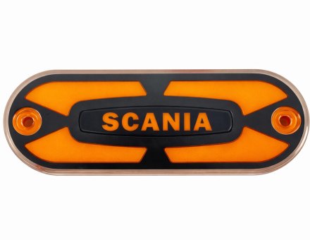 Ліхтар габаритний неоновий жовтий з логотипом Scania L0549Y