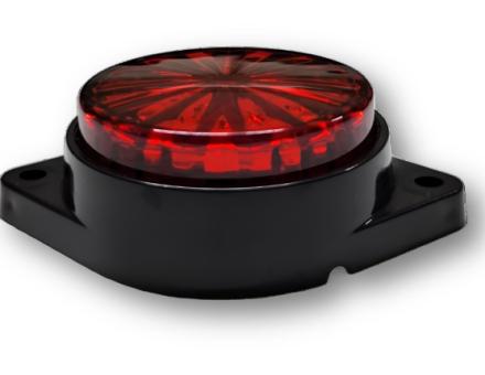 Ліхтар габаритний діодний круглий червоний 12-24 вольт HM-1224K