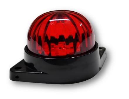 Ліхтар габаритний діодний круглий червоний 12-24 вольт HM-1224KD