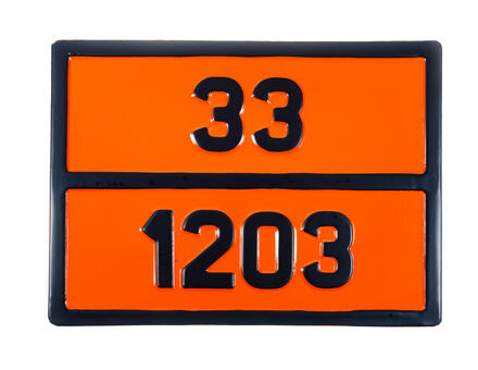 Табличка небезпечний вантаж «33-1203» (Бензин)