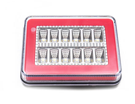 Ліхтар задній 3-х функціональний 12 вольт (червоно-білий) BAD313B12