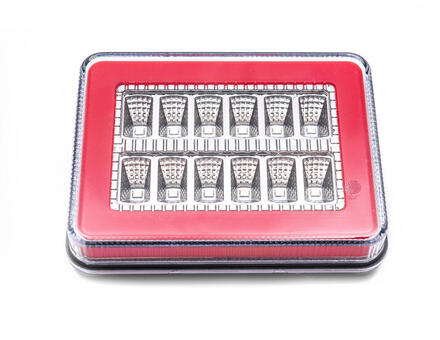 Ліхтар задній 3-х функціональний (червоний) 12 вольт BAD313K12