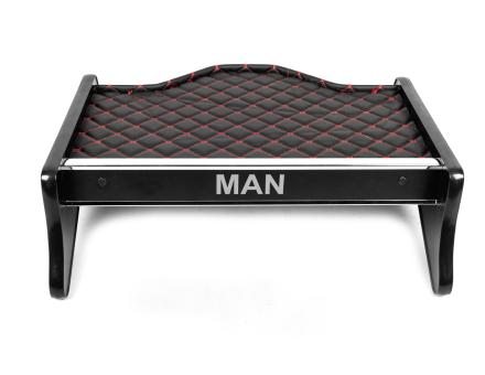 Полиця на панель Man TGA XL-TGM (еко шкіра з червоною прошивкою)