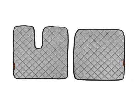 Килимки в салон Man TGX екошкіра сірі з чорною прошивкою (автомат)