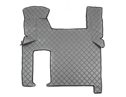 Килимки в салон Man TGX екошкіра сірі з чорною прошивкою (автомат)