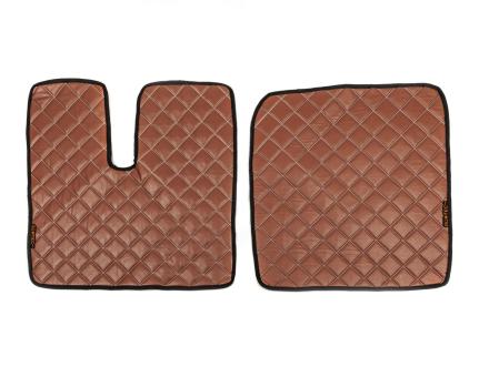 Килимки в салон Man TGX екошкіра коричневі (автомат)