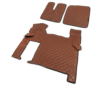 Килимки в салон Man TGX екошкіра коричневі (автомат)