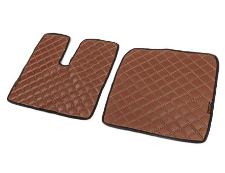 Килимки в салон Man TGX екошкіра коричневі (автомат)