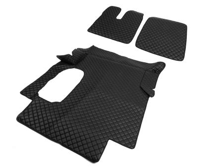 Килимки в салон Man Tga екошкіра чорні з чорною прошивкою (автомат)