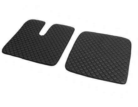 Килимки в салон Man Tgx екошкіра чорні з чорною прошивкою (автомат)