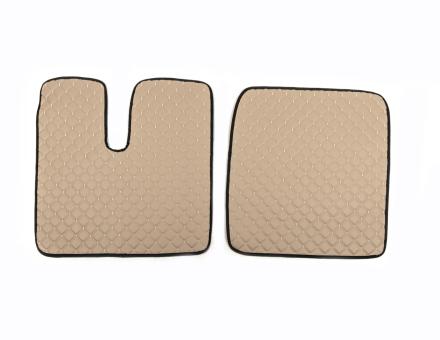 Килимки в салон Man Tgx екошкіра бежеві з бежевою прошивкою (автомат)