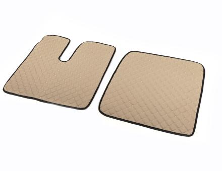 Килимки в салон Man Tgx екошкіра бежеві з бежевою прошивкою (автомат)
