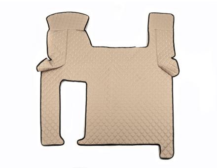Килимки в салон Man Tgx екошкіра бежеві з бежевою прошивкою (автомат)