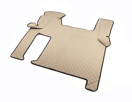Килимки в салон Man Tgx екошкіра бежеві з бежевою прошивкою (автомат)