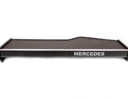 Полиця на панель Mercedes Actros (1998-...) із шухлядою (екошкіра з червоною прошивкою)