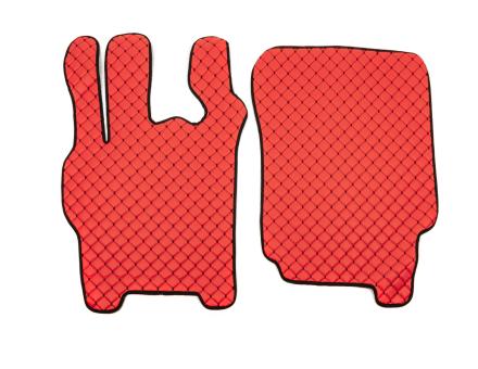 Килимки в салон Daf CF85 екошкіра червоні (чорна прошивка) (автомат)