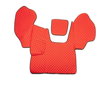 Килимки в салон Daf CF85 екошкіра червоні (чорна прошивка) (автомат)