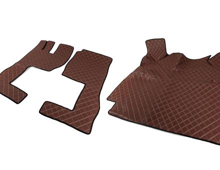 Килимки в салон Volvo FH (2009-2013) екошкіра коричневі (автомат)