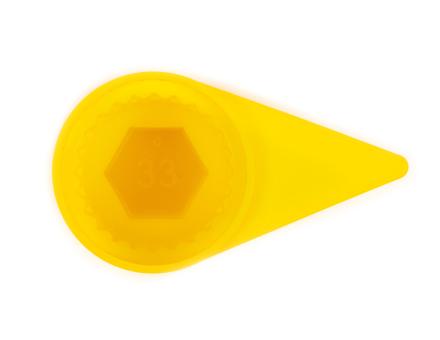 Захисний ковпачок на гайку 33 стрілка жовтий