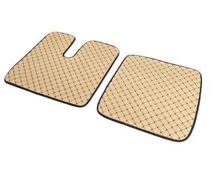 Килимки в салон Man Tgx XXL екошкіра бежеві з чорною прошивкою (автомат)