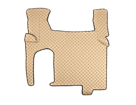 Килимки в салон Man Tgx XXL екошкіра бежеві з чорною прошивкою (автомат)