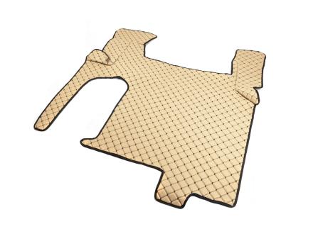Килимки в салон Man Tgx XXL екошкіра бежеві з чорною прошивкою (автомат)