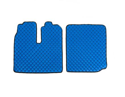 Килимки в салон Man Tga XXL екошкіра сині з чорною прошивкою (автомат)